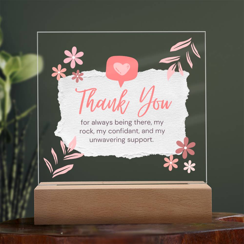 Thank You Gift, Appreciation Gift, Acrylic Square Plaque, Unique Gift Idea for Mom Dad Mentor Best Friend Sister Brother