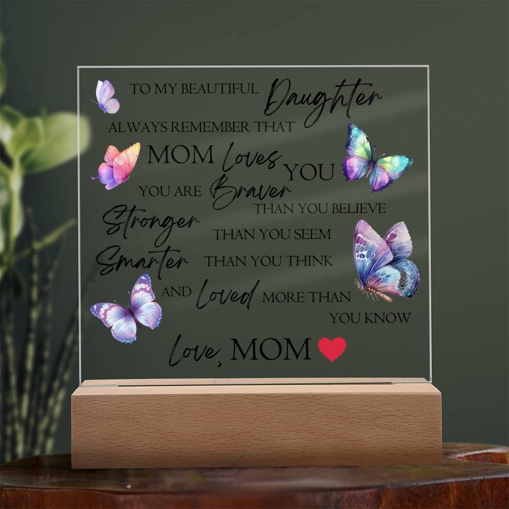 Mom Loves You Acrylic Plaque