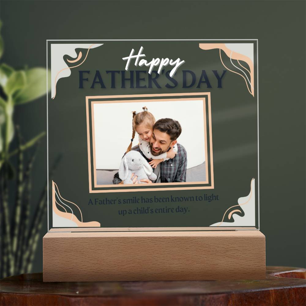 Happy Father's Day Gift, Acrylic Square Plaque