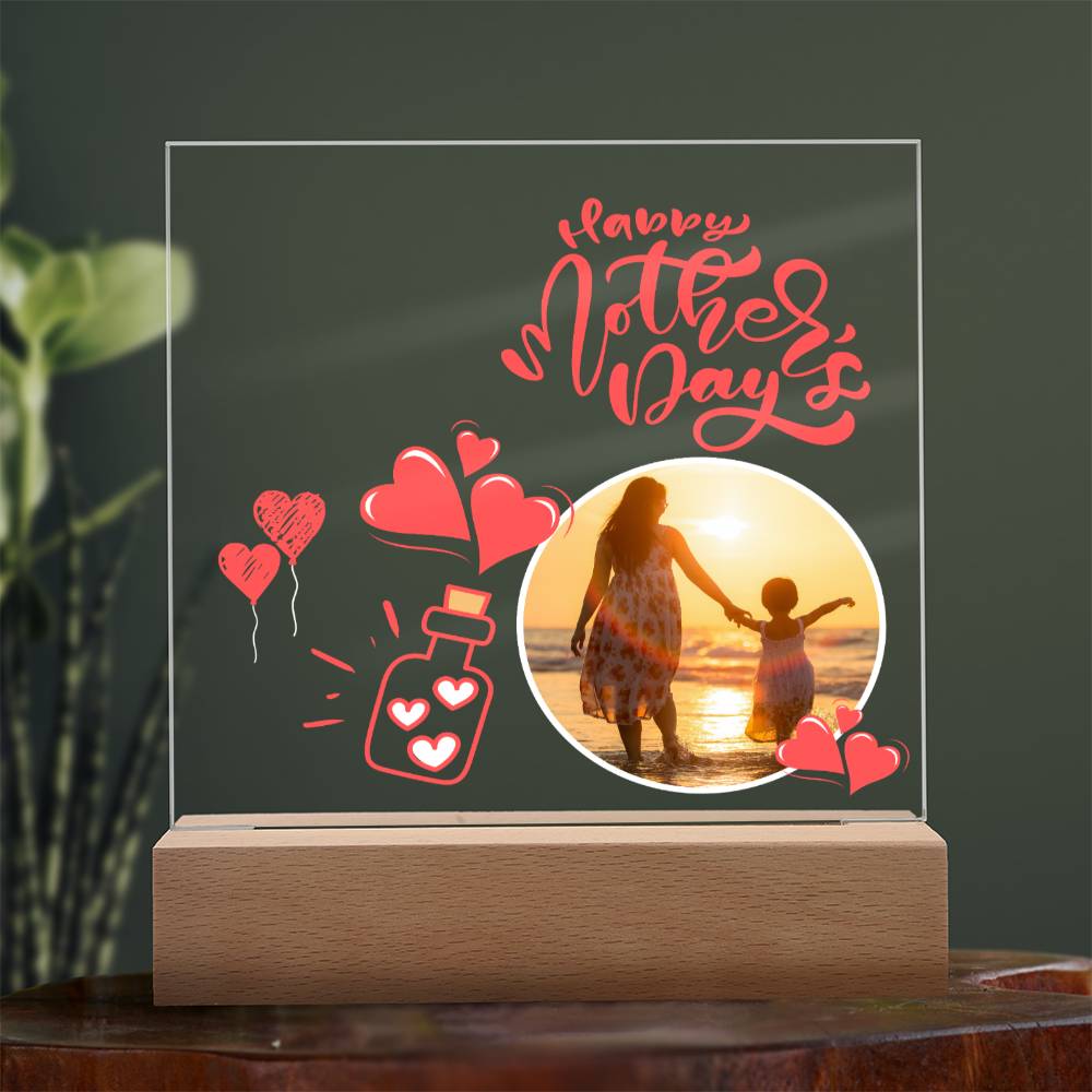 Happy Mothers Day Gift, Acrylic Square Plaque
