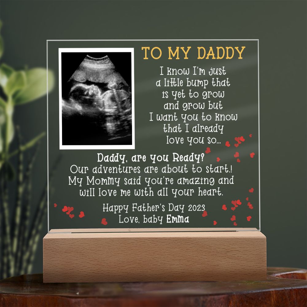 Sonogram Acrylic Plaque for Soon to Be Dad