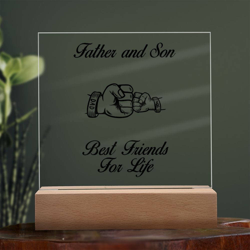 Father and Son Gift, LED Acrylic Plaque