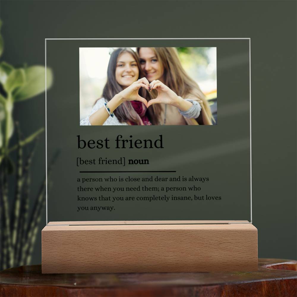 To My Best Friend Acrylic Plaque, Definition of Best Friend, Friendship Gift for Her, Unique Home Decor for Girls