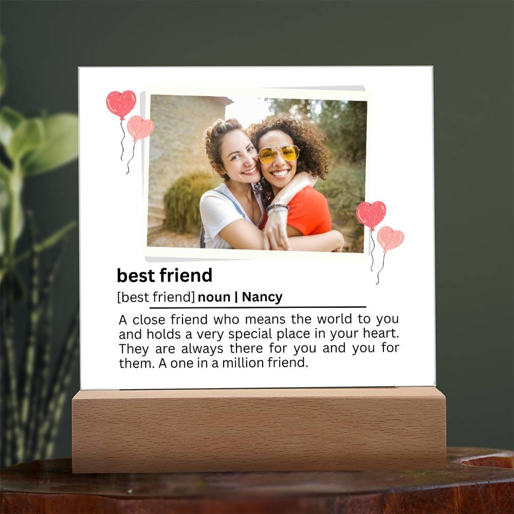 Customized Best Friend Plaque, Acrylic Square Plaque