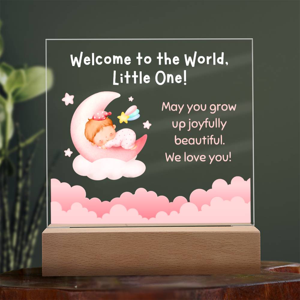 Baby Shower Gift, Acrylic Square Plaque, New Baby Gift, Pregnancy Gift, For New Parents, Unique Cute Presents for Newborn