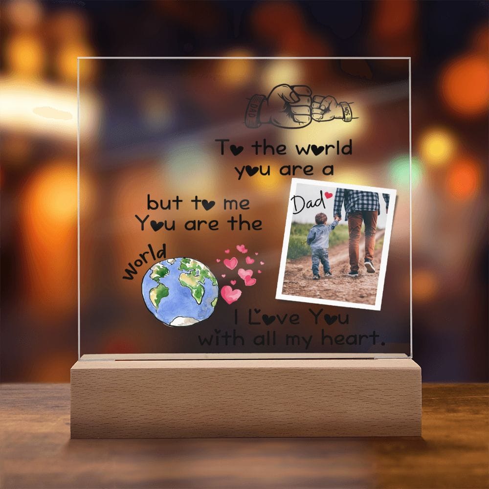Personalize Acrylic Plaque, Customized Gift for Dad