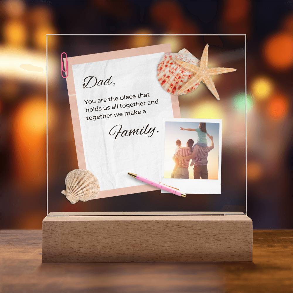 Custom Dad Plaque, Acrylic Square Plaque