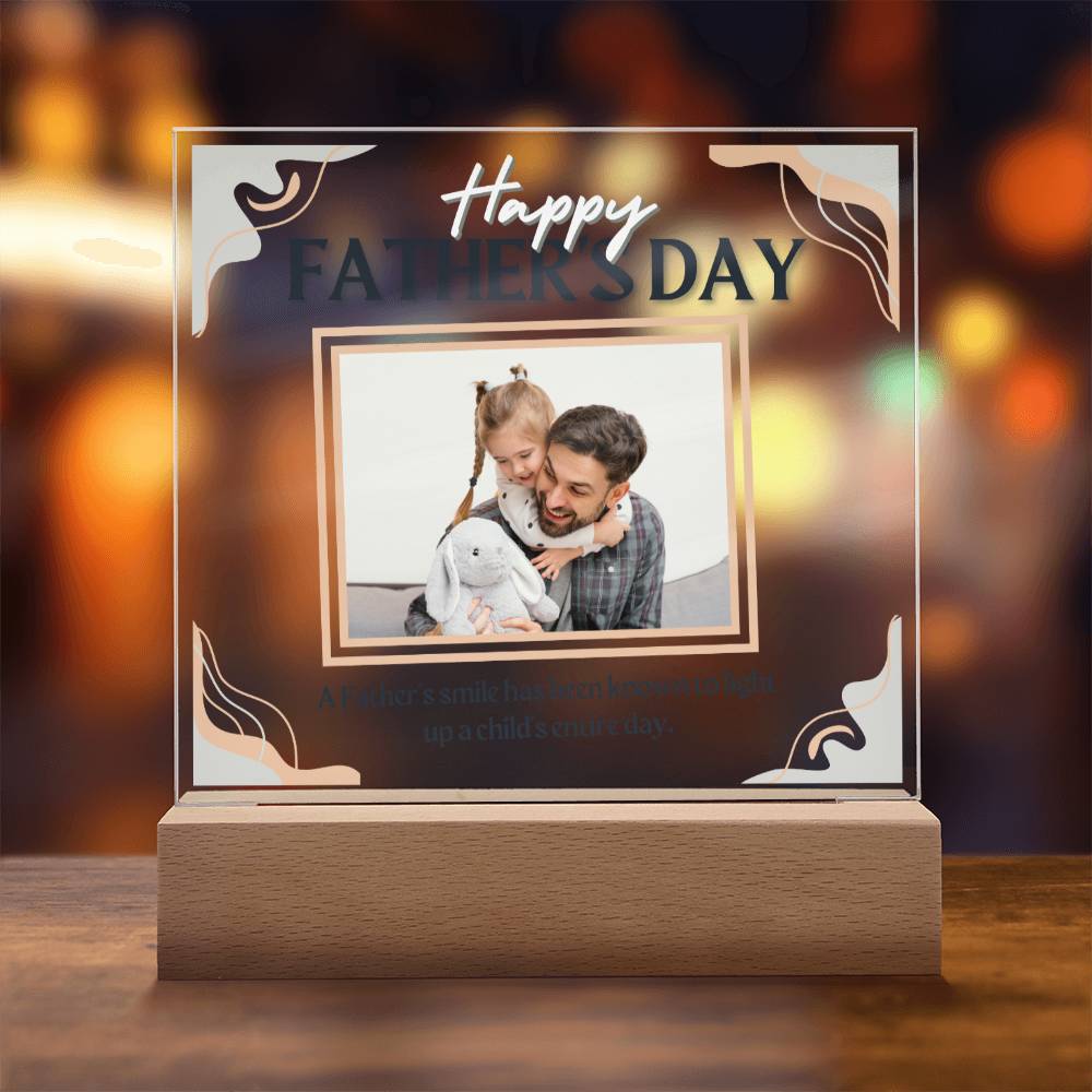 Happy Father's Day Gift, Acrylic Square Plaque