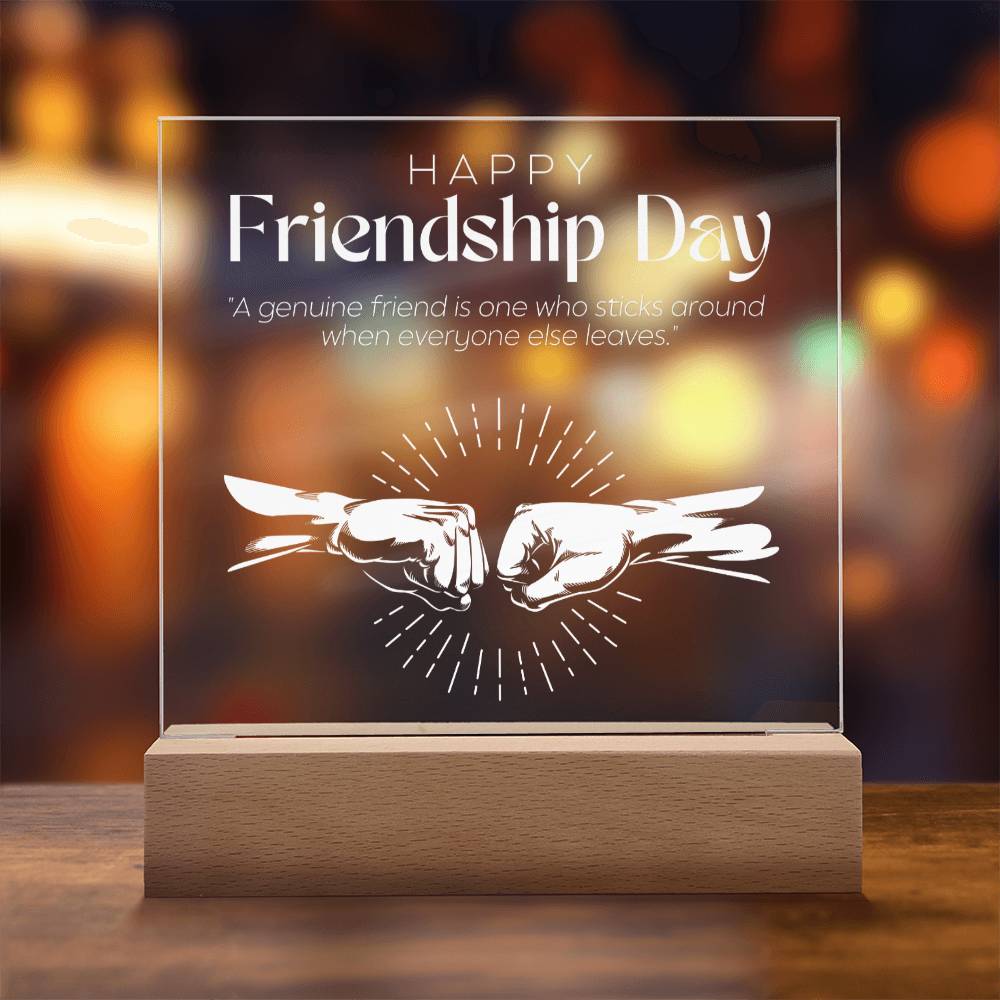 Happy Friendship Day Gift, Acrylic Square Plaque