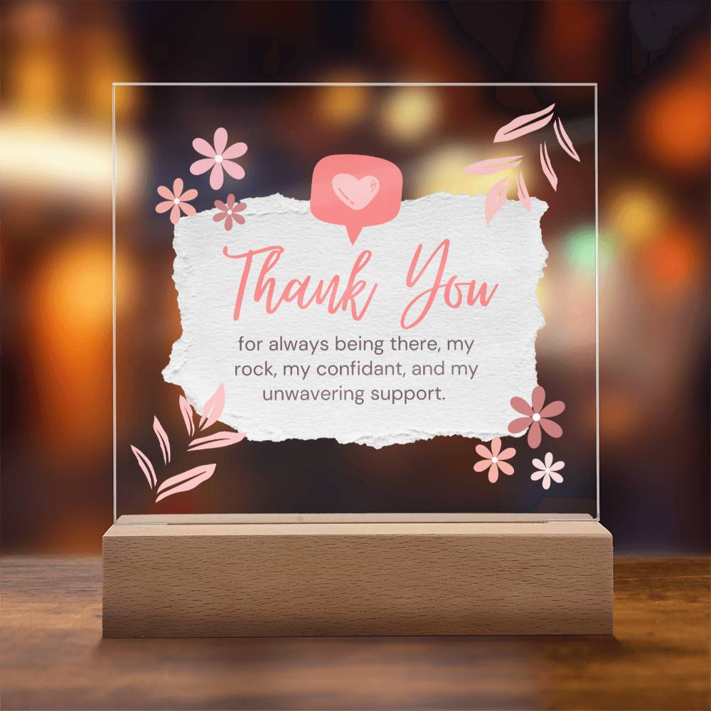 Thank You Gift, Appreciation Gift, Acrylic Square Plaque, Unique Gift Idea for Mom Dad Mentor Best Friend Sister Brother