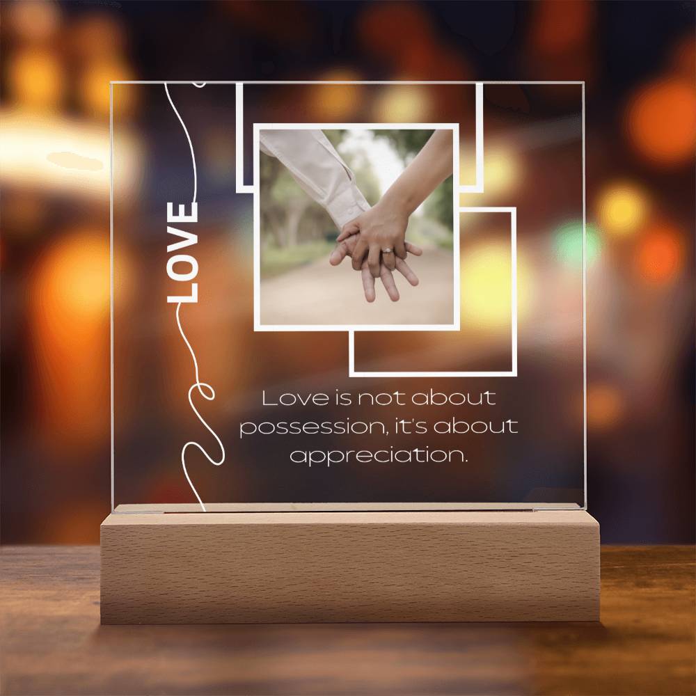 Love Plaque, Couple's Gift, Acrylic Square Plaque