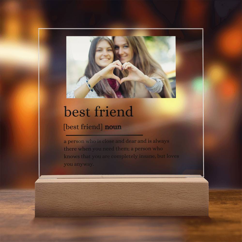 To My Best Friend Acrylic Plaque, Definition of Best Friend, Friendship Gift for Her, Unique Home Decor for Girls