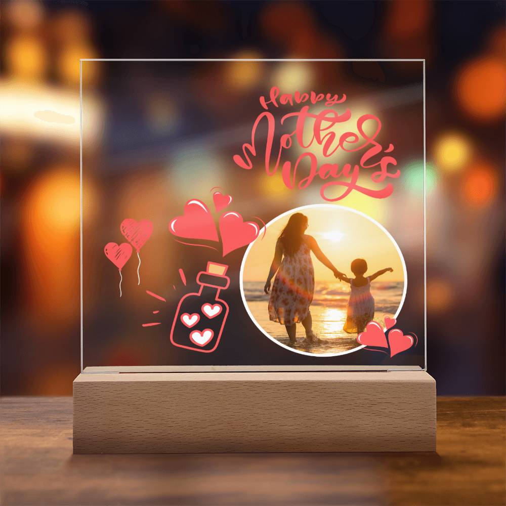Happy Mothers Day Gift, Acrylic Square Plaque
