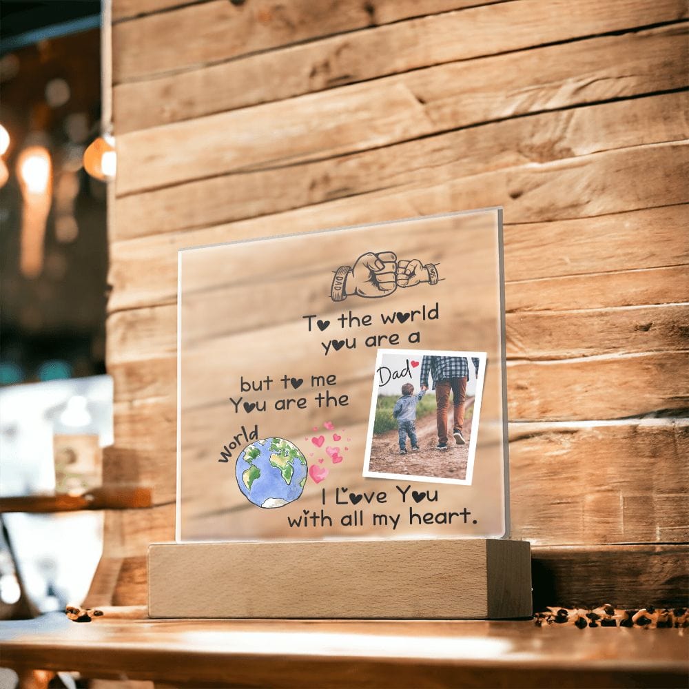 Personalize Acrylic Plaque, Customized Gift for Dad