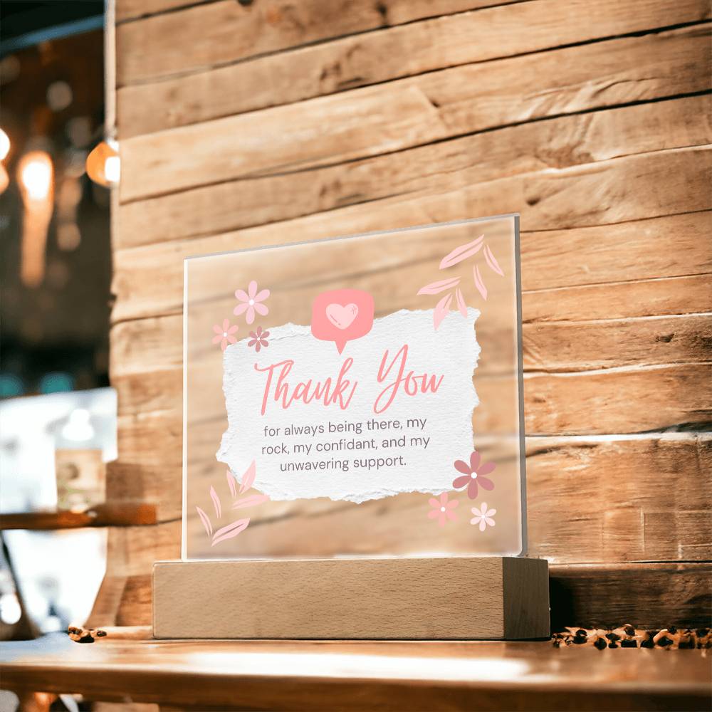 Thank You Gift, Appreciation Gift, Acrylic Square Plaque, Unique Gift Idea for Mom Dad Mentor Best Friend Sister Brother