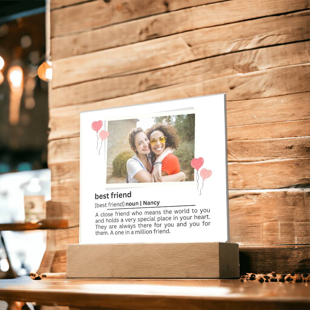 Customized Best Friend Plaque, Acrylic Square Plaque