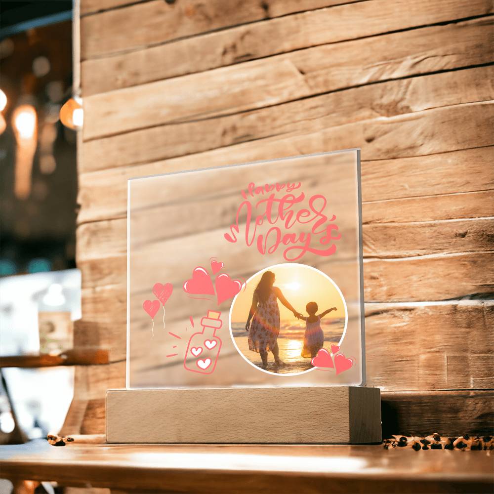 Happy Mothers Day Gift, Acrylic Square Plaque