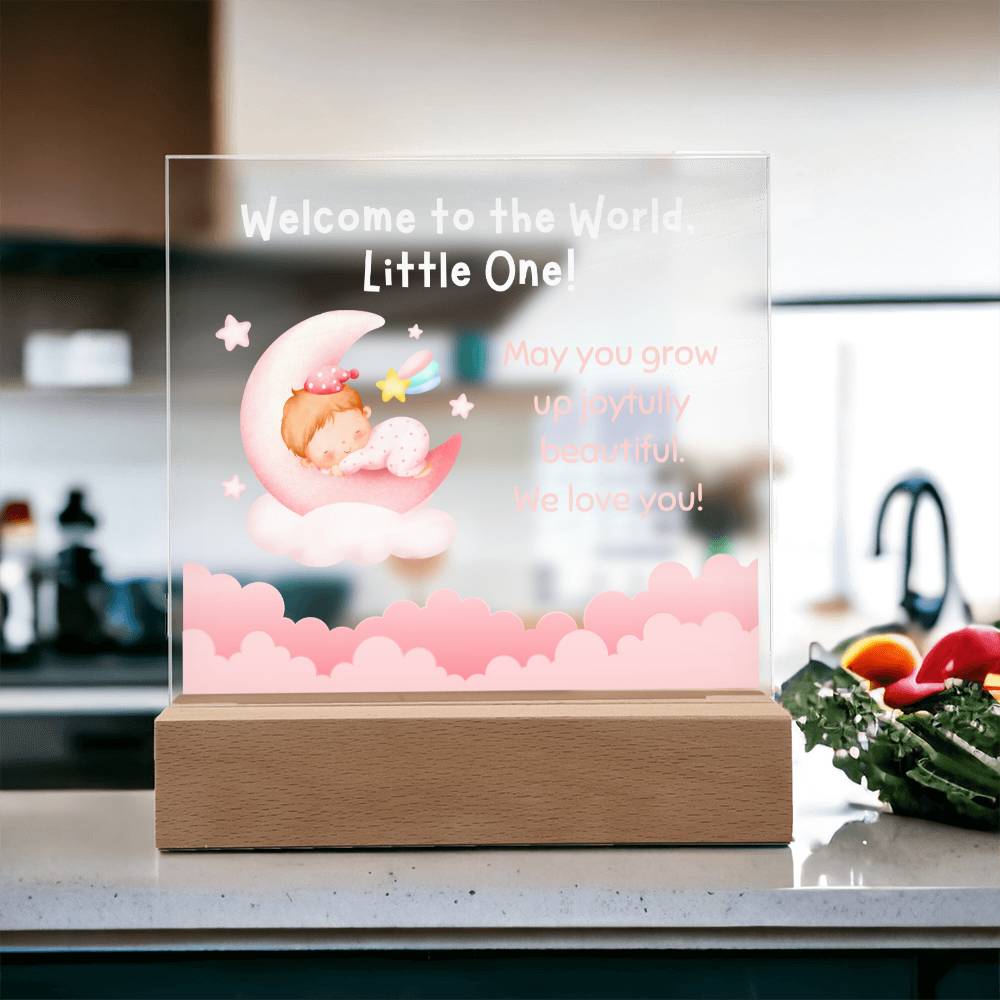 Baby Shower Gift, Acrylic Square Plaque, New Baby Gift, Pregnancy Gift, For New Parents, Unique Cute Presents for Newborn