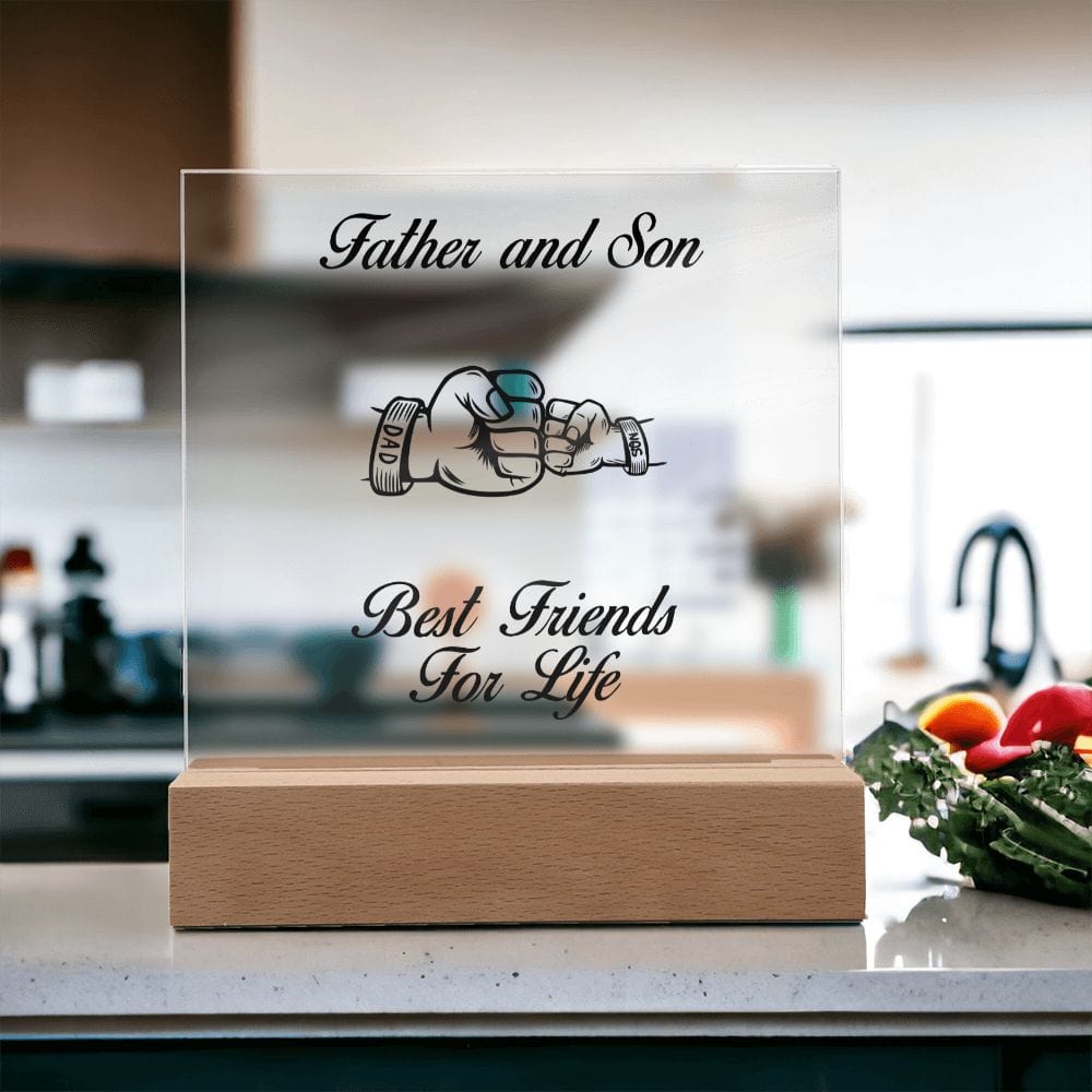 Father and Son Gift, LED Acrylic Plaque