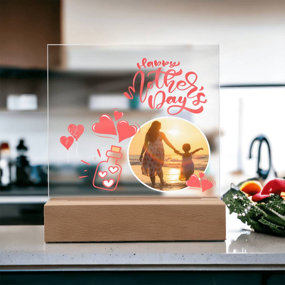 Happy Mothers Day Gift, Acrylic Square Plaque