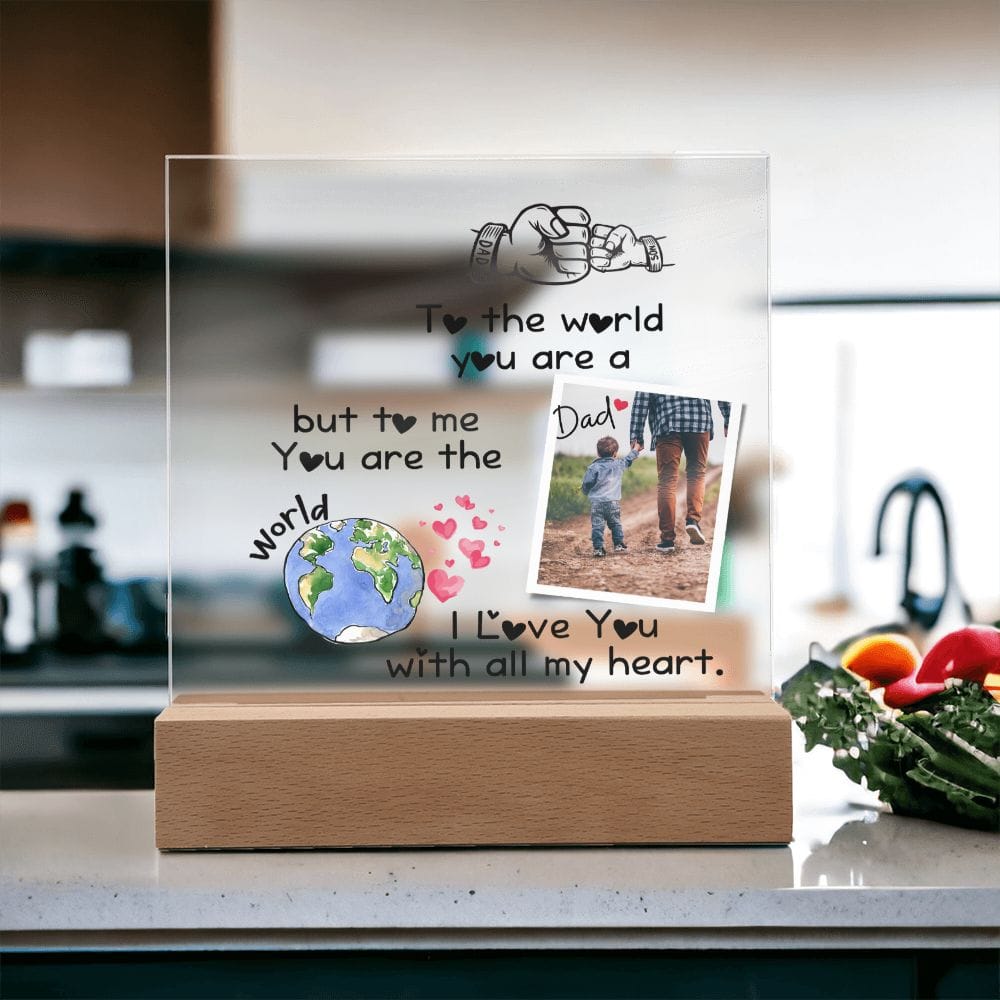 Personalize Acrylic Plaque, Customized Gift for Dad
