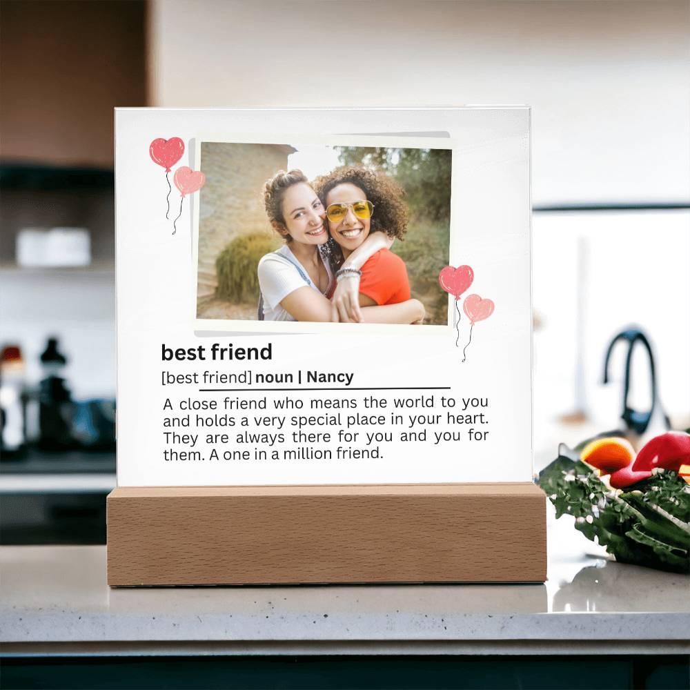 Customized Best Friend Plaque, Acrylic Square Plaque