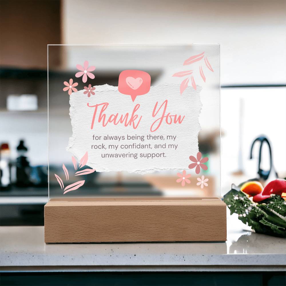 Thank You Gift, Appreciation Gift, Acrylic Square Plaque, Unique Gift Idea for Mom Dad Mentor Best Friend Sister Brother