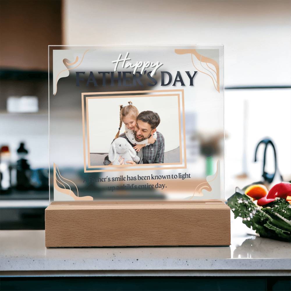 Happy Father's Day Gift, Acrylic Square Plaque