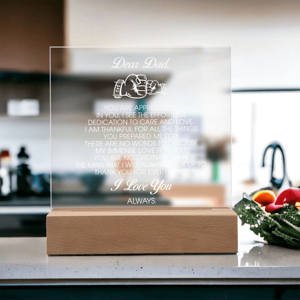 Dear Dad Gift, LED Acrylic Plaque