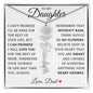 To My Daughter "No Rain No Flowers" Custom Flower Name Necklace
