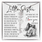 To My Little Sister, Name Flower Necklace