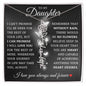 To My Daughter "No Rain No Flowers" Name Necklace