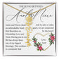 Aunt and Niece Gift, Name Flower Necklace