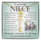 Niece Gift, Name Flower Necklace
