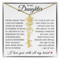 To My Daughter "Believe In Yourself" Flower Name Necklace