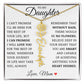 To My Daughter "No Rain No Flowers" Custom Flower Name Necklace