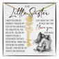 To My Little Sister, Name Flower Necklace