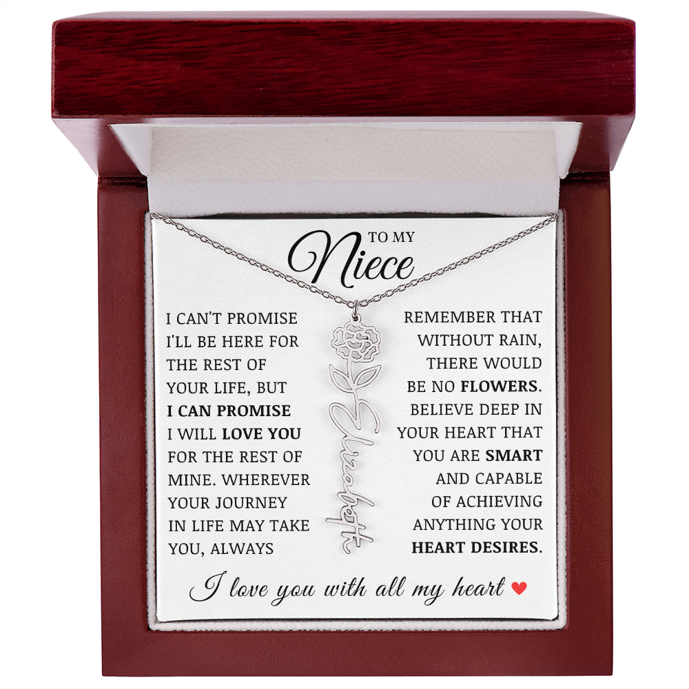 Niece Name Flower Necklace