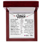 To My Niece "Never Forget How Much I Love You" Name Flower Necklace