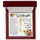 To My Granddaughter, Name Flower Necklace