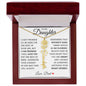 To My Daughter "No Rain No Flowers" Custom Flower Name Necklace