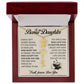 To My Bonus Daughter, Name Flower Necklace