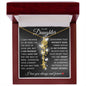 To My Daughter "No Rain No Flowers" Name Necklace