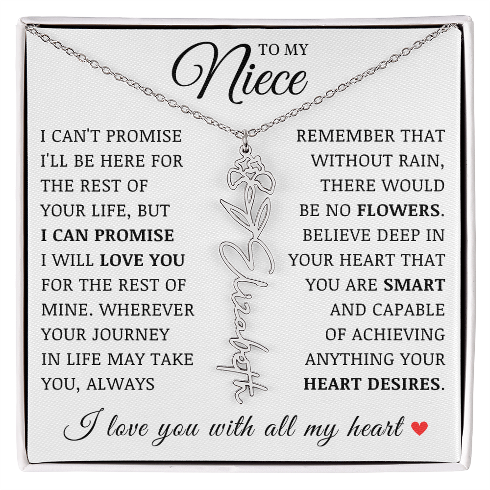 Niece Name Flower Necklace
