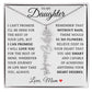 To My Daughter "No Rain No Flowers" Custom Flower Name Necklace