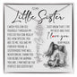 To My Little Sister, Name Flower Necklace