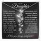 To My Daughter "No Rain No Flowers" Name Necklace