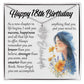 18th Birthday Gift, Name Flower Birth Month Necklace