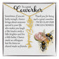 Coworker Gift, Custom Birth Month Name Flower Necklace for Colleague