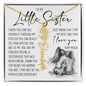 To My Little Sister, Name Flower Necklace